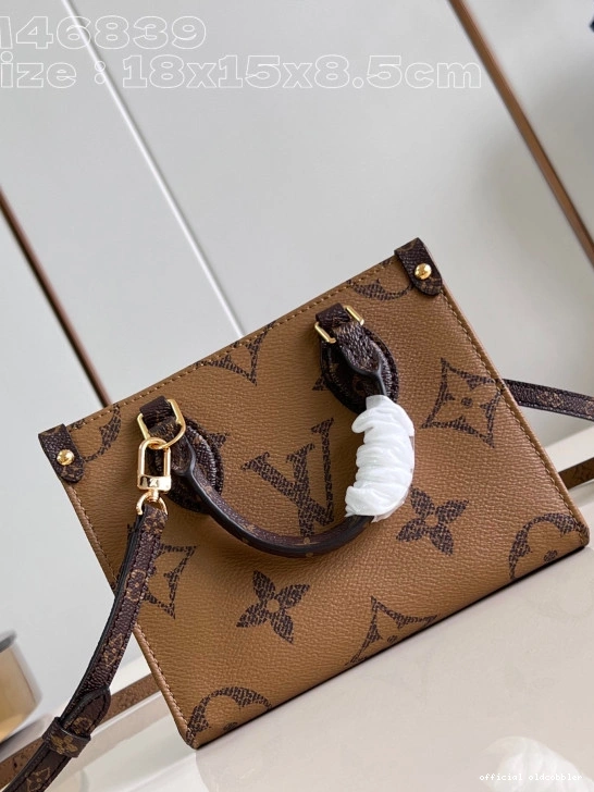 Official oldcobbler BB-18*15*8.5cm VUITTON ONTHEGO LOUIS 0802